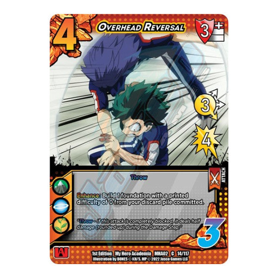 Overhead Reversal (MHA2) #14/117 Common UniVersus: My Hero Academia: Crimson Rampage UniVersus: 2022