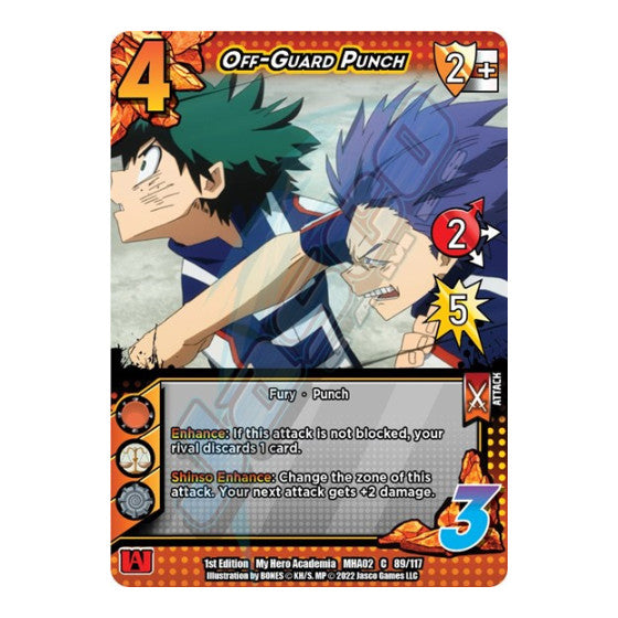 Off-Guard Punch (MHA2) #89/117 Common (1st Edition Normal Lightly Played) UniVersus: My Hero Academia: Crimson Rampage UniVersus: 2022