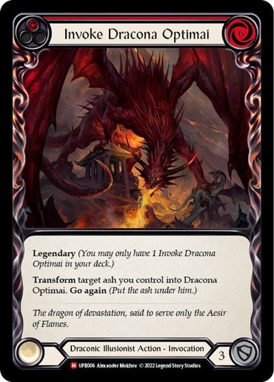 Invoke Dracona Optimai Dracona Optimai (UPR) #UPR006 Majestic Uprising Flesh and Blood TCG: 2022