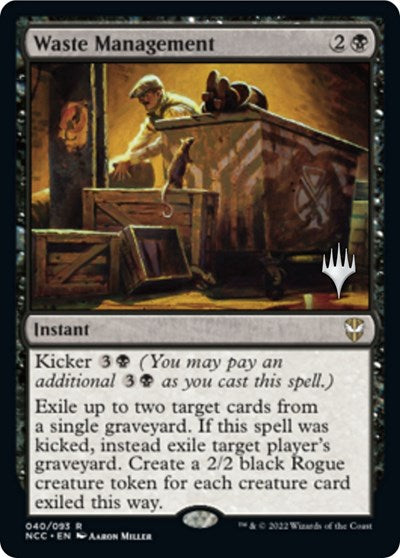 Waste Management (PPSNC) #40p Rare (Foil Lightly Played) Promo Pack: Streets of New Capenna Magic: The Gathering: 2022