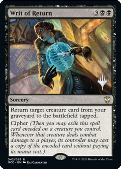 Writ of Return (PPSNC) #42p Rare (Foil Lightly Played) Promo Pack: Streets of New Capenna Magic: The Gathering: 2022