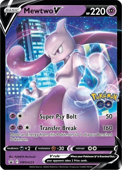 Mewtwo V - SWSH223 (SWSD) #SWSH223 Promo (Holofoil Near Mint) SWSH: Sword & Shield Promo Cards Pokemon: 2019