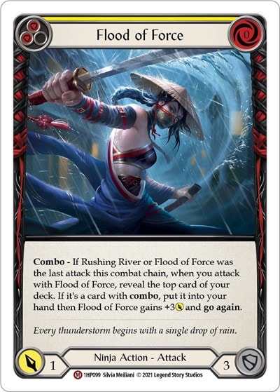 Flood of Force (1HP) #1HP099 Majestic (Lightly Played) History Pack Vol.1 Flesh and Blood TCG: 2022