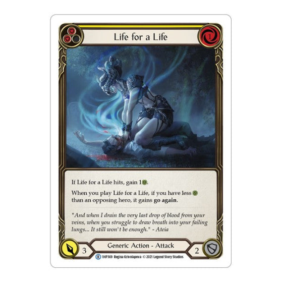 Life for a Life (Yellow) (1HP) #1HP369 Rare (Lightly Played) History Pack Vol.1 Flesh and Blood TCG: 2022