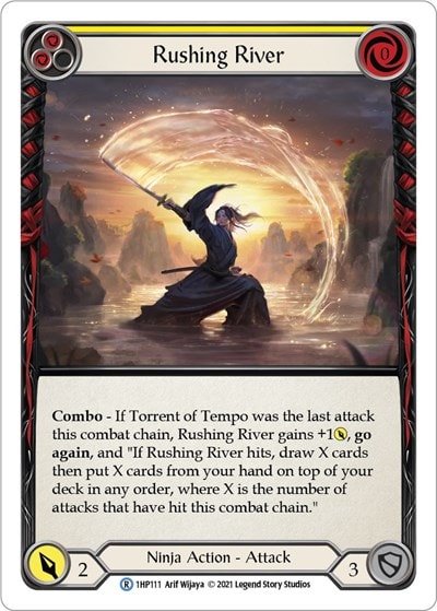 Rushing River Yellow (1HP) #1HP111 Rare (Lightly Played) History Pack Vol.1 Flesh and Blood TCG: 2022