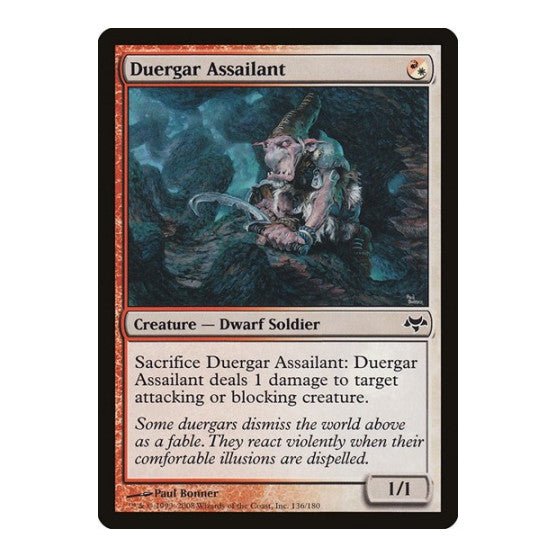 Duergar Assailant (EVE) #136 Common (Heavily Played) Eventide Magic: The Gathering: 2008