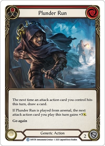 Plunder Run Red (1HP) #1HP378 Rare (Lightly Played) History Pack Vol.1 Flesh and Blood TCG: 2022