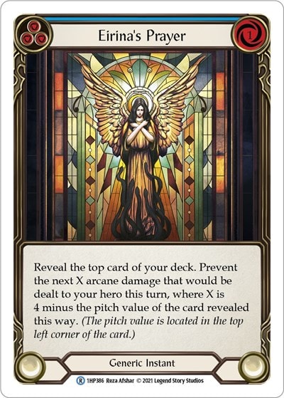 Eirinas Prayer Blue (1HP) #1HP386 Rare (Lightly Played) History Pack Vol.1 Flesh and Blood TCG: 2022
