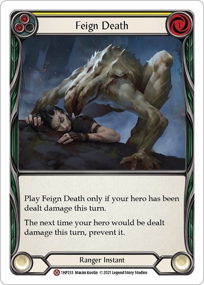 Feign Death (1HP) #1HP233 Majestic (Lightly Played) History Pack Vol.1 Flesh and Blood TCG: 2022