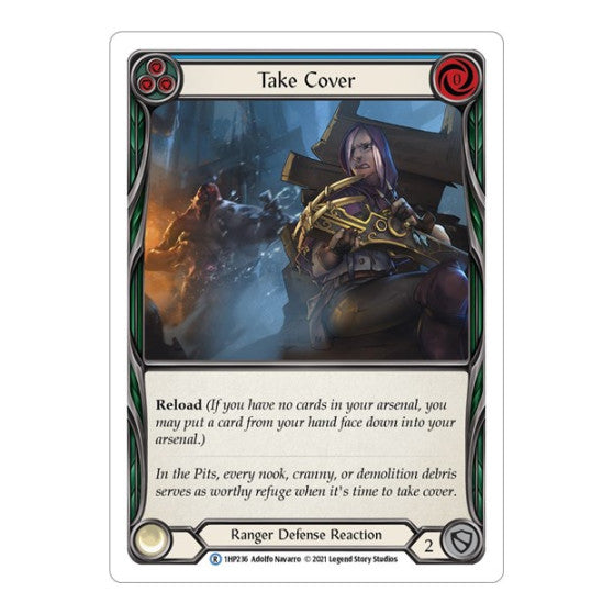 Take Cover (Blue) (1HP) #1HP236 Rare (Lightly Played) History Pack Vol.1 Flesh and Blood TCG: 2022
