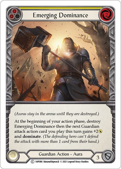 Emerging Dominance Yellow (1HP) #1HP080 Common (Lightly Played) History Pack Vol.1 Flesh and Blood TCG: 2022