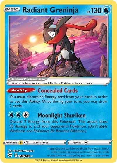 Radiant Greninja (SWSH10) #046/189 Radiant Rare SWSH10: Astral Radiance Pokemon: 2022