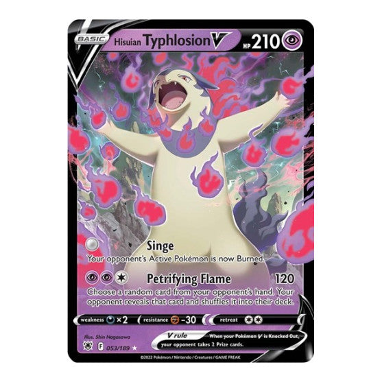 Hisuian Typhlosion V (SWSH10) #053/189 Ultra Rare (Holofoil Near Mint) SWSH10: Astral Radiance Pokemon: 2022