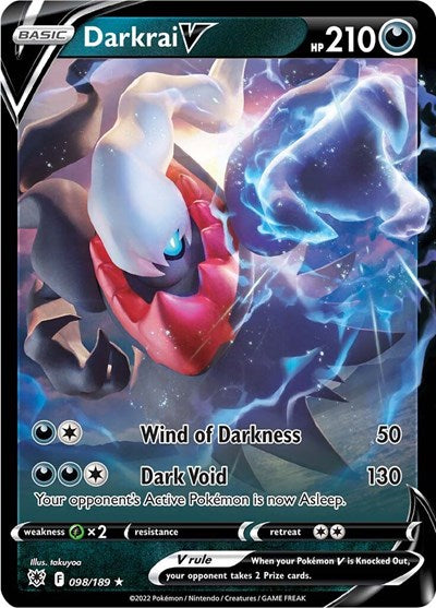 Darkrai V (SWSH10) #098/189 Ultra Rare (Holofoil Lightly Played) SWSH10: Astral Radiance Pokemon: 2022