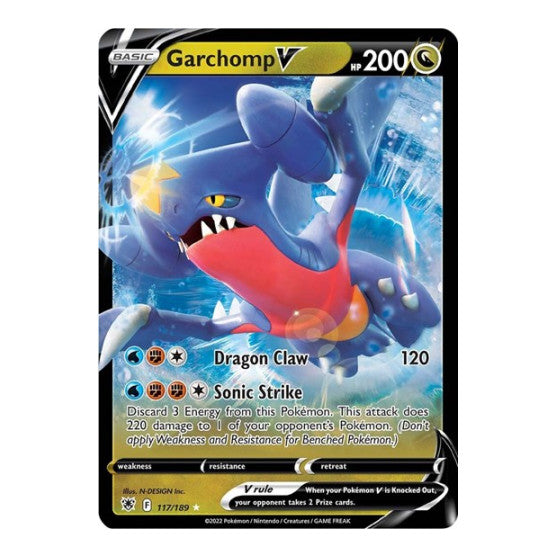 Garchomp V (SWSH10) #117/189 Ultra Rare (Holofoil Near Mint) SWSH10: Astral Radiance Pokemon: 2022