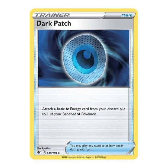 Dark Patch (SWSH10) #139/189 Uncommon (Moderately Played) SWSH10: Astral Radiance Pokemon: 2022