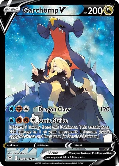 Garchomp V (SWSH10:TG) #TG23/TG30 Ultra Rare (Holofoil Damaged) SWSH10: Astral Radiance Trainer Gallery Pokemon: 2022