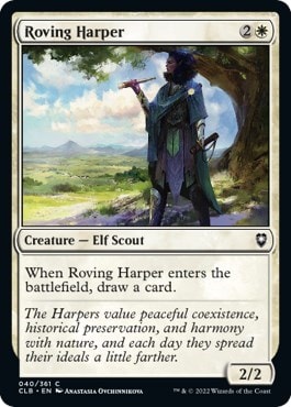 Roving Harper (CLB) #40 Common (Lightly Played) Commander Legends: Battle for Baldur's Gate Magic: The Gathering: 2022