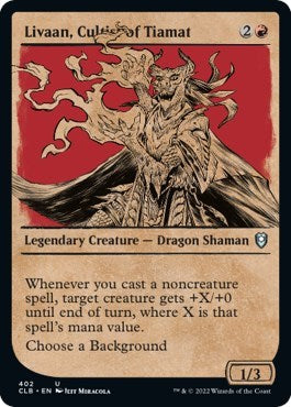 Livaan Cultist of Tiamat Showcase (CLB) #402 Uncommon (Lightly Played) Commander Legends: Battle for Baldur's Gate Magic: The Gathering: 2022