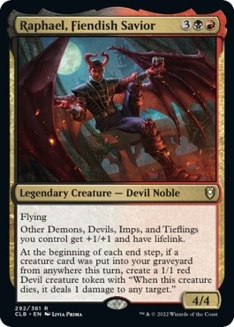 Raphael Fiendish Savior (CLB) #292 Rare (Lightly Played) Commander Legends: Battle for Baldur's Gate Magic: The Gathering: 2022