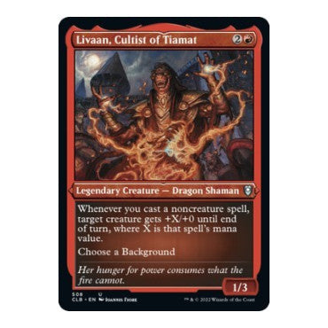 Livaan, Cultist of Tiamat (Foil Etched) (CLB) #508 Uncommon (Foil Lightly Played) Commander Legends: Battle for Baldur's Gate Magic: The Gathering: 2022