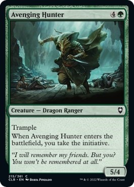 Avenging Hunter (CLB) #215 Common (Lightly Played) Commander Legends: Battle for Baldur's Gate Magic: The Gathering: 2022