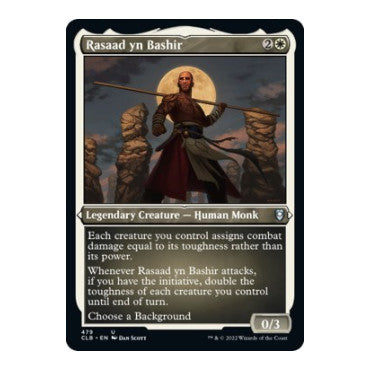 Rasaad yn Bashir (Foil Etched) (CLB) #479 Uncommon (Foil Lightly Played) Commander Legends: Battle for Baldur's Gate Magic: The Gathering: 2022