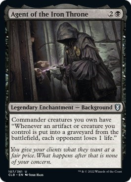 Agent of the Iron Throne (CLB) #107 Uncommon (Lightly Played) Commander Legends: Battle for Baldur's Gate Magic: The Gathering: 2022