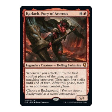 Karlach, Fury of Avernus (CLB) #186 Mythic Rare Commander Legends: Battle for Baldur's Gate Magic: The Gathering: 2022