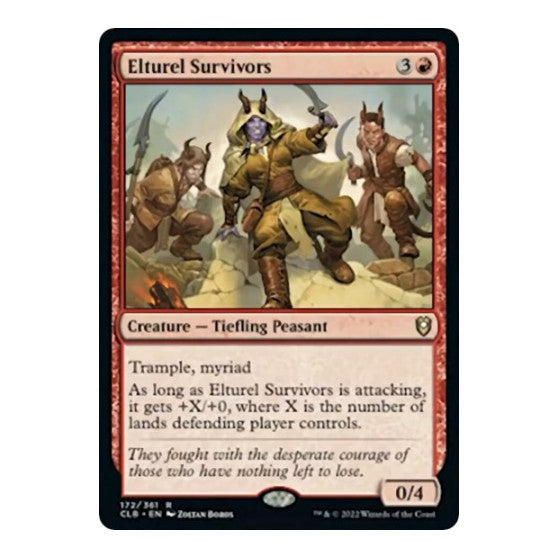Elturel Survivors (CLB) #172 Rare (Foil Lightly Played) Commander Legends: Battle for Baldur's Gate Magic: The Gathering: 2022