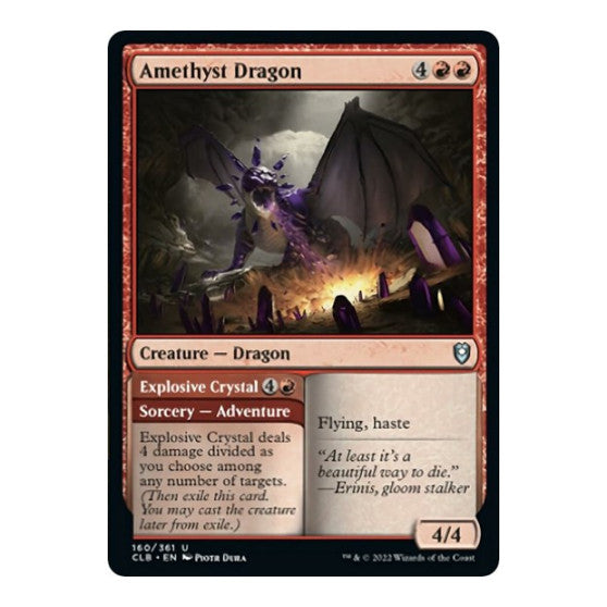 Amethyst Dragon (CLB) #160 Uncommon (Lightly Played) Commander Legends: Battle for Baldur's Gate Magic: The Gathering: 2022