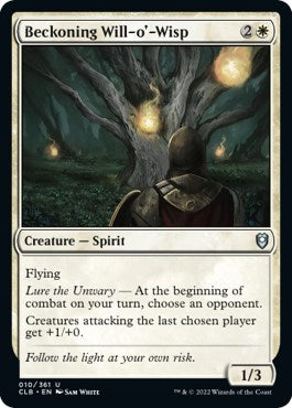 Beckoning Will o Wisp (CLB) #10 Uncommon (Lightly Played) Commander Legends: Battle for Baldur's Gate Magic: The Gathering: 2022