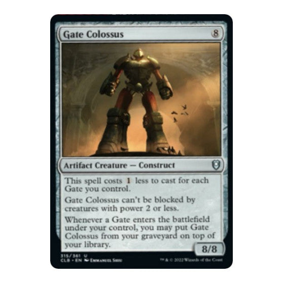 Gate Colossus (CLB) #315 Uncommon (Lightly Played) Commander Legends: Battle for Baldur's Gate Magic: The Gathering: 2022