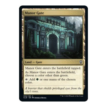 Manor Gate (CLB) #356 Common (Lightly Played) Commander Legends: Battle for Baldur's Gate Magic: The Gathering: 2022