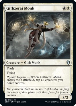 Githzerai Monk (CLB) #20 Uncommon (Lightly Played) Commander Legends: Battle for Baldur's Gate Magic: The Gathering: 2022