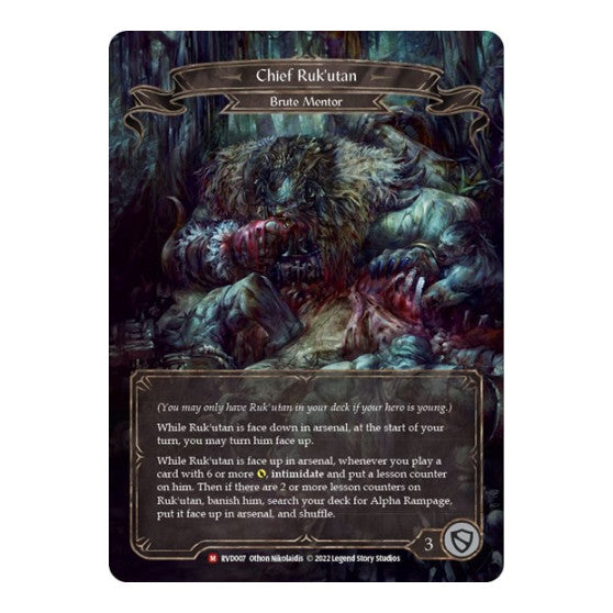 Chief Ruk'utan (RVD/DVR) #RVD007 Majestic (Lightly Played) Classic Battles: Rhinar vs Dorinthea Flesh and Blood TCG: 2022