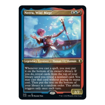 Neera Wild Mage Foil Etched (CLB) #545 Rare (Foil Lightly Played) Commander Legends: Battle for Baldur's Gate Magic: The Gathering: 2022