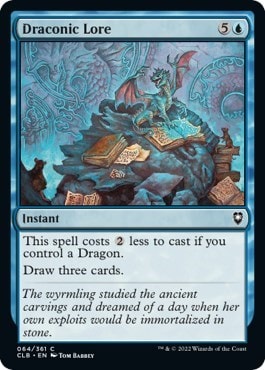 Draconic Lore (CLB) #64 Common (Lightly Played) Commander Legends: Battle for Baldur's Gate Magic: The Gathering: 2022