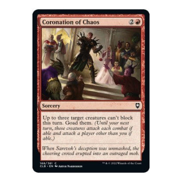 Coronation of Chaos (CLB) #168 Common Commander Legends: Battle for Baldur's Gate Magic: The Gathering: 2022