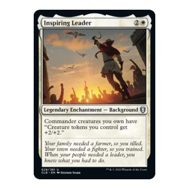 Inspiring Leader (CLB) #28 Uncommon (Lightly Played) Commander Legends: Battle for Baldur's Gate Magic: The Gathering: 2022