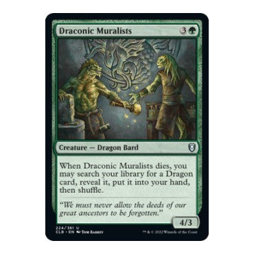 Draconic Muralists (CLB) #224 Uncommon (Lightly Played) Commander Legends: Battle for Baldur's Gate Magic: The Gathering: 2022