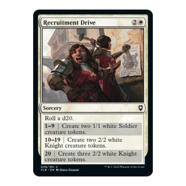 Recruitment Drive (CLB) #38 Common Commander Legends: Battle for Baldur's Gate Magic: The Gathering: 2022