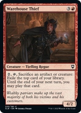 Warehouse Thief (CLB) #205 Common Commander Legends: Battle for Baldur's Gate Magic: The Gathering: 2022