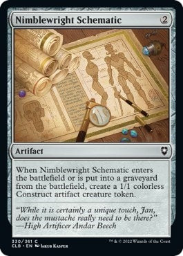 Nimblewright Schematic (CLB) #330 Common Commander Legends: Battle for Baldur's Gate Magic: The Gathering: 2022