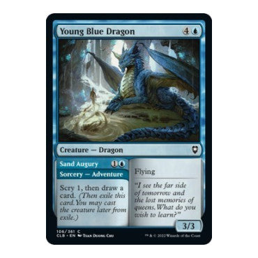 Young Blue Dragon (CLB) #106 Common Commander Legends: Battle for Baldur's Gate Magic: The Gathering: 2022