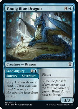Young Blue Dragon (CLB) #106 Common (Near Mint) Commander Legends: Battle for Baldur's Gate Magic: The Gathering: 2022