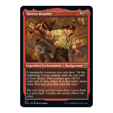 Tavern Brawler (Foil Etched) (CLB) #511 Common (Foil Lightly Played) Commander Legends: Battle for Baldur's Gate Magic: The Gathering: 2022
