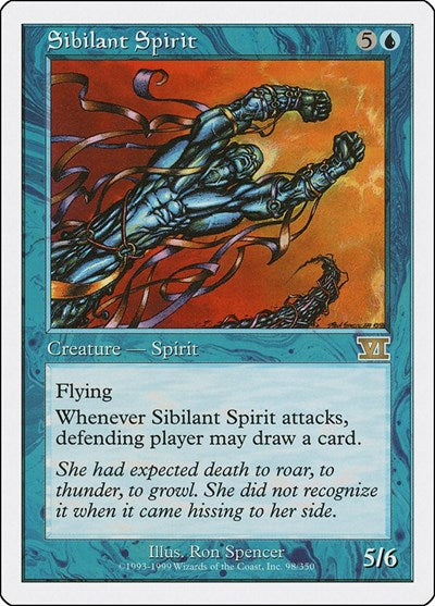 Sibilant Spirit (6ED) #98 Rare (Moderately Played) Classic Sixth Edition Magic: The Gathering: 1999