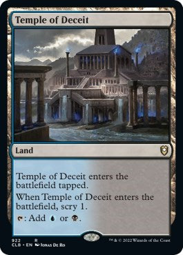 Temple of Deceit (CLB) #922 Rare (Moderately Played) Commander Legends: Battle for Baldur's Gate Magic: The Gathering: 2022
