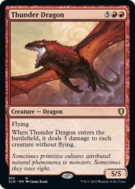 Thunder Dragon (CLB) #810 Rare (Lightly Played) Commander Legends: Battle for Baldur's Gate Magic: The Gathering: 2022